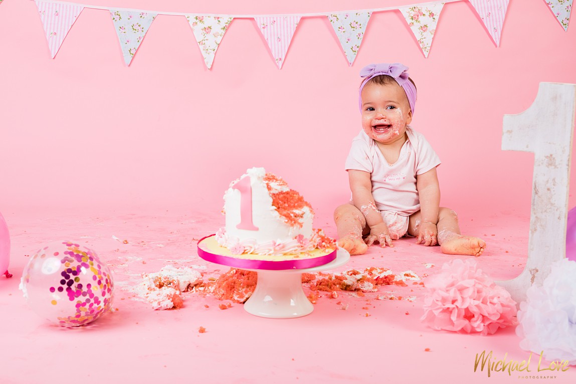 First birthday cake smash photos