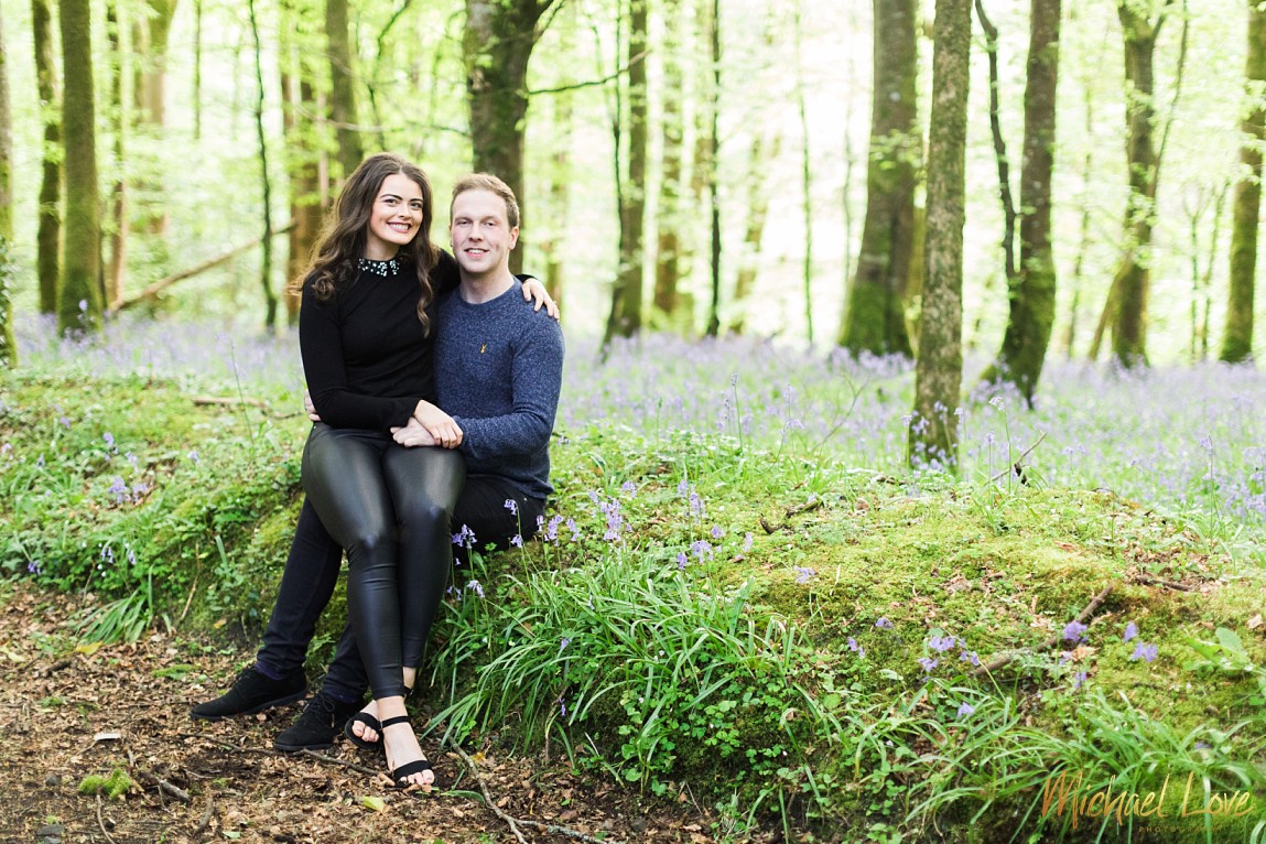 Couple sitting in Learmount Woods